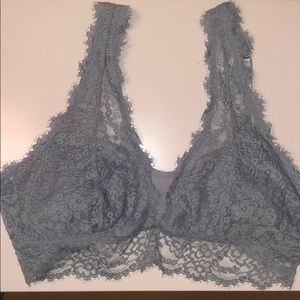 Aerie eyelash lace plunge bralette